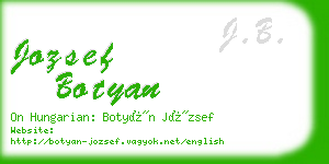 jozsef botyan business card